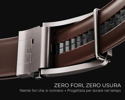 Cintura in pelle regolabile • senza fori (taglia unica)