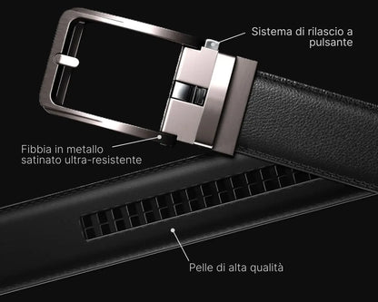Cintura in pelle regolabile • senza fori (taglia unica)