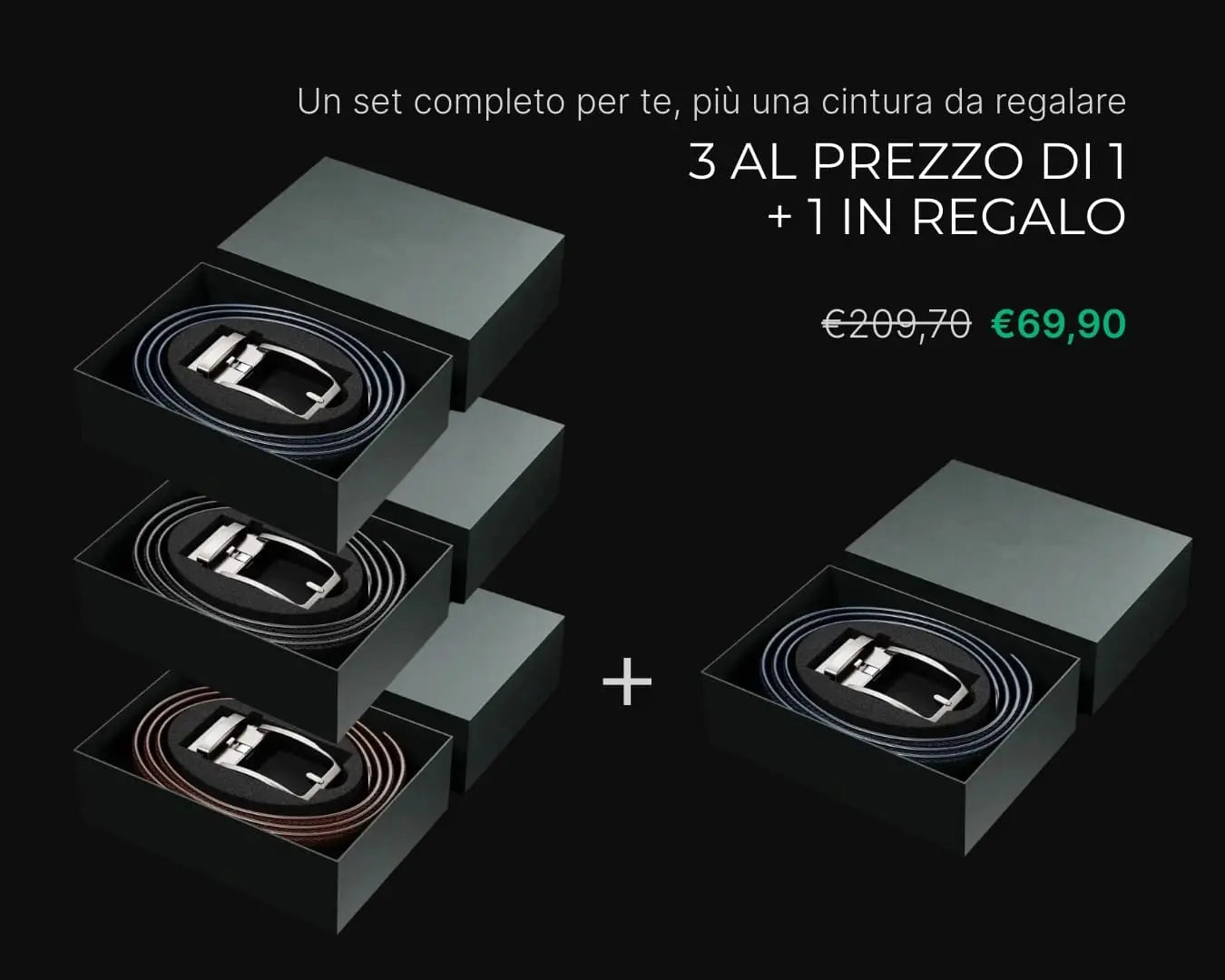 Cintura in pelle regolabile • senza fori (taglia unica)